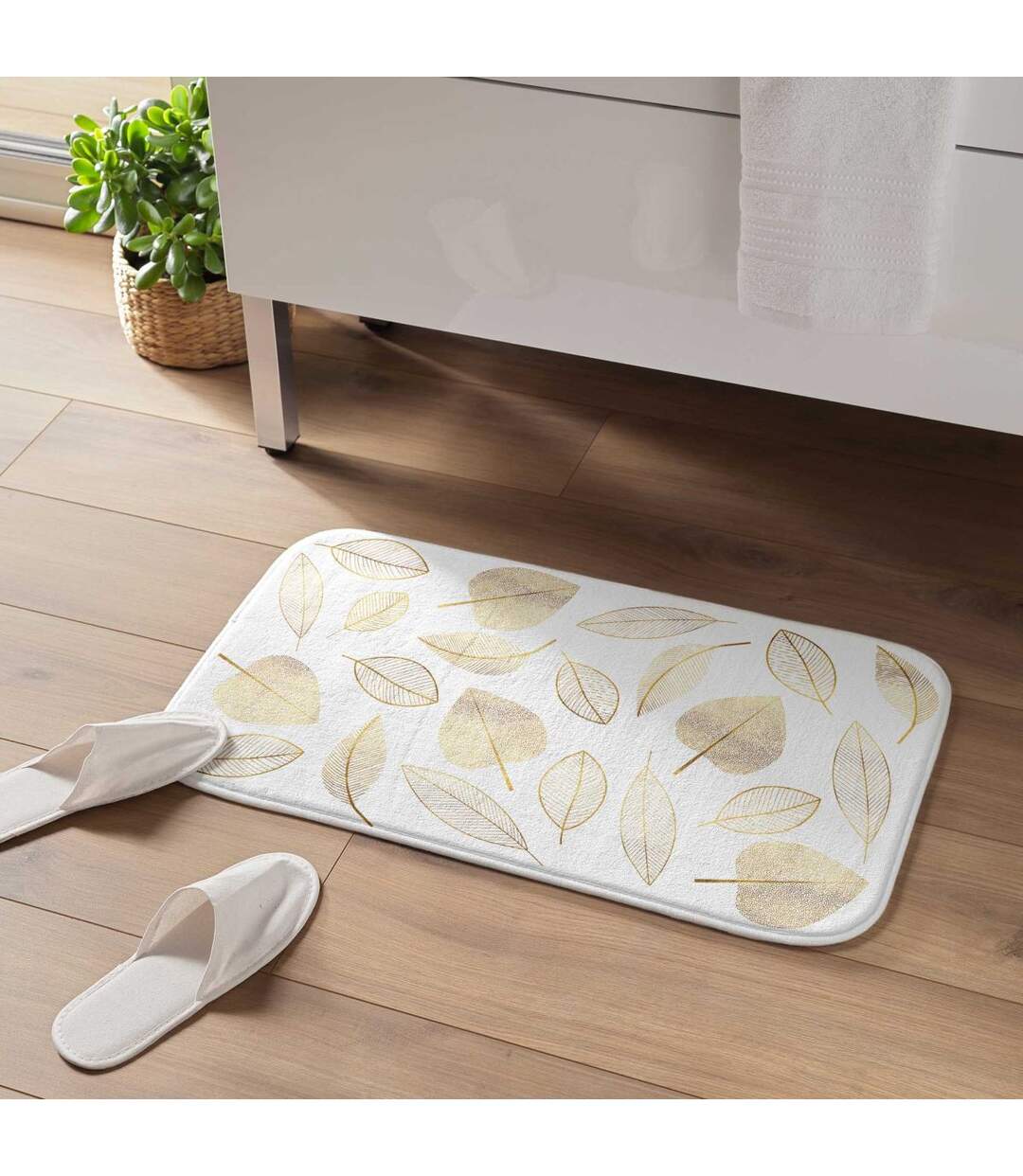 Tapis de Bain Déco Joya 45x75cm Or-4