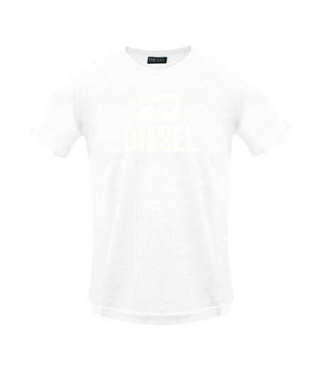 Mens Monotone Logo T-shirt Bright White Diesel