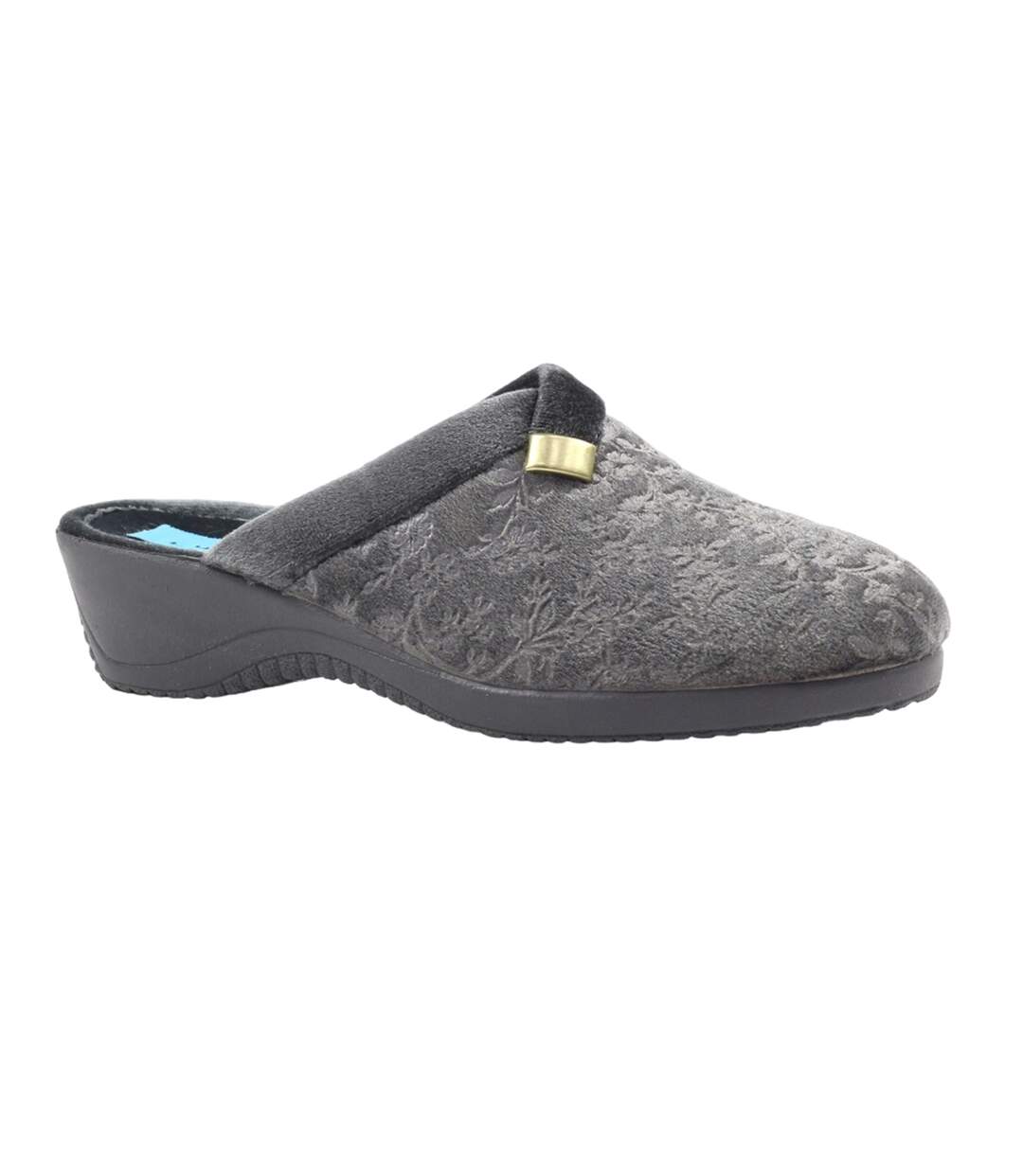 Chaussons mules amaretto femme gris Lunar-1