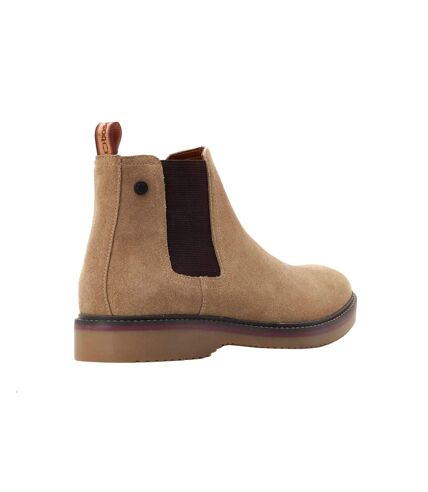 Bottines chelsea hooper homme beige sable Base London