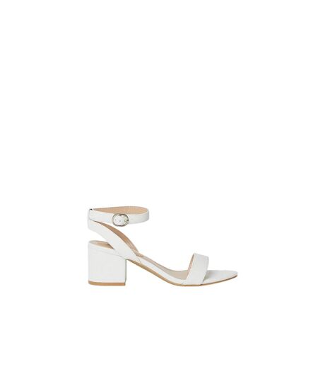 Womens/ladies Tommi Barely There Medium Block Heel Sandals White Dorothy Perkins