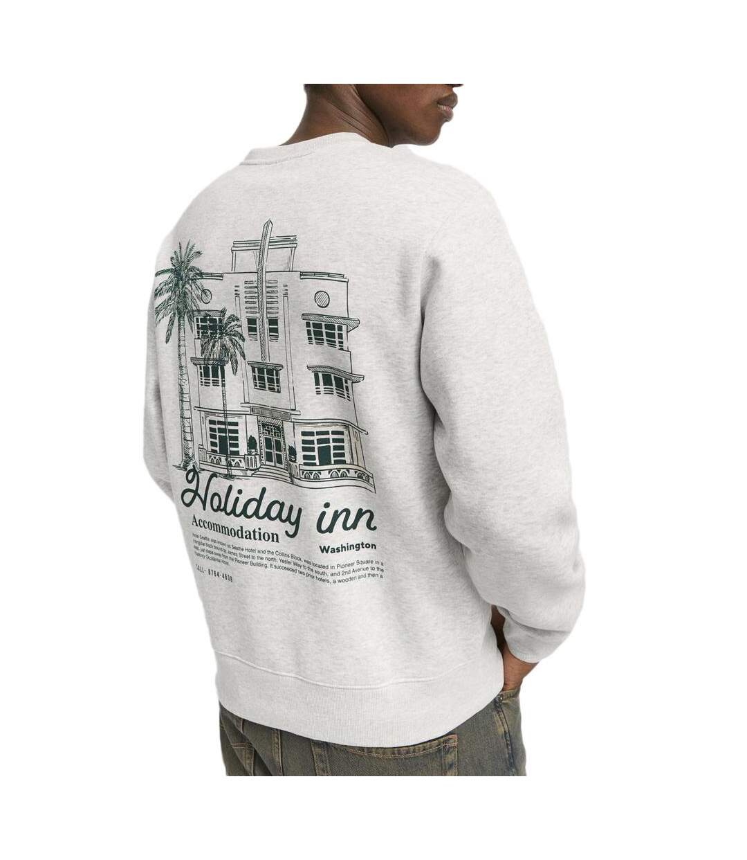 Sweat gris homme jack & jones bradley 12275171 - l-2