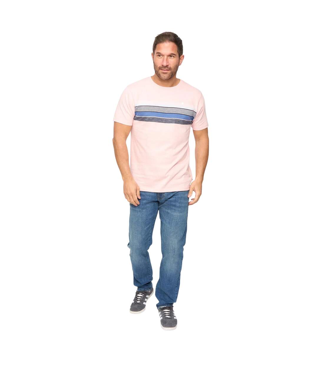 T-shirt Laylen Homme Rose À Rayures Bewley & Ritch-4