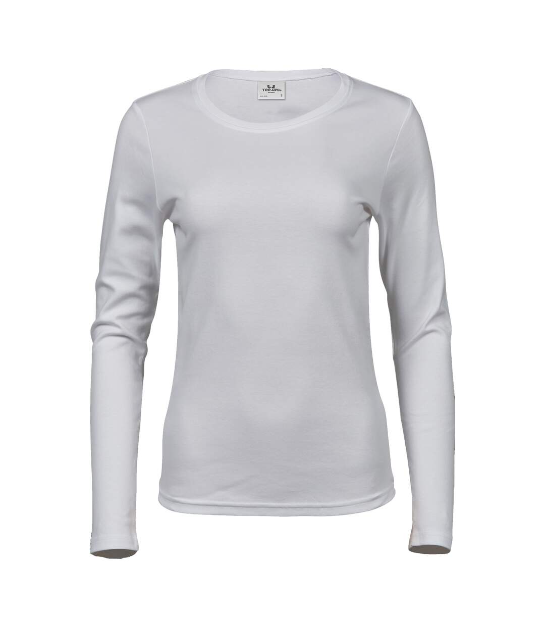 Womens/ladies Interlock Long-sleeved T-shirt White Tee Jays-1