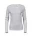 Womens/ladies Interlock Long-sleeved T-shirt White Tee Jays-1