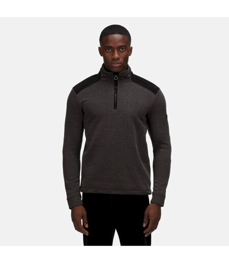 Mens Half Zip Fleece Top Black Regatta Professional
