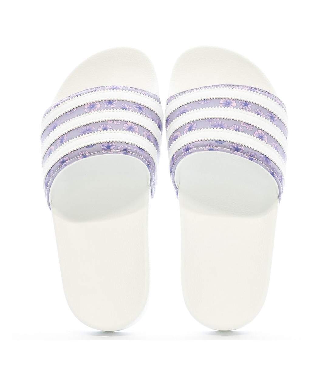 Claquettes Blanche/Mauve Femme Adidas Adilette HQ4294 - 35-3