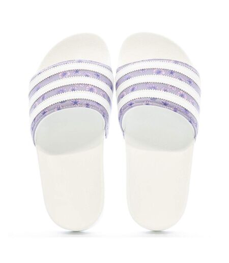 Claquettes Blanche/Mauve Femme Adidas Adilette HQ4294 - 35