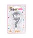 Bougie d'Anniversaire Chiffre 9 7cm Argent-2