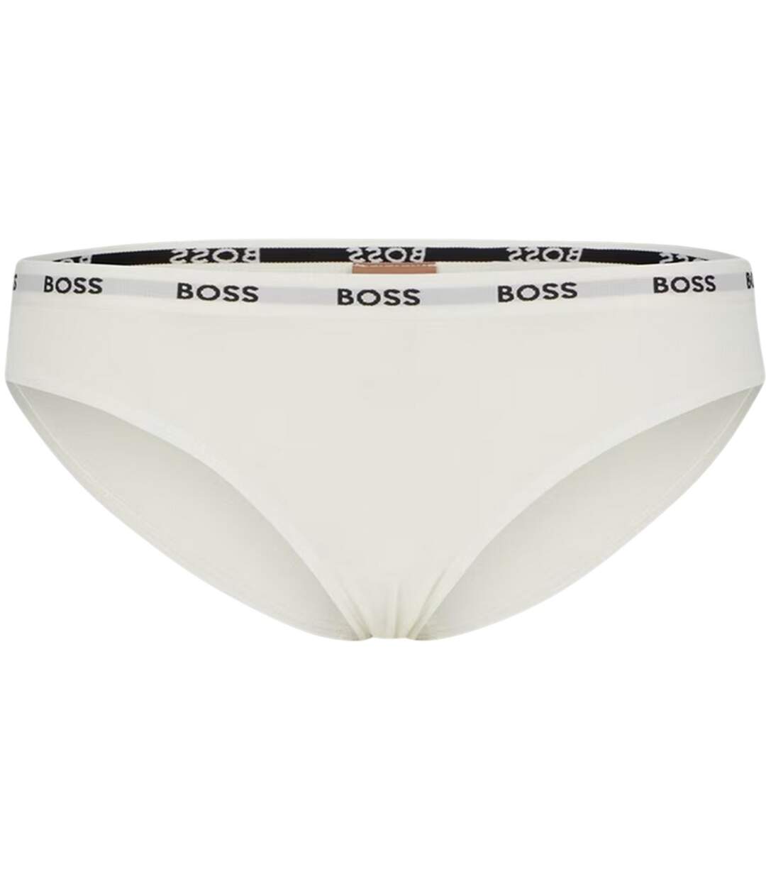 Womens/ladies Logo Briefs White Black Boss-2