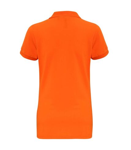 Asquith & Fox Womens/Ladies Short Sleeve Performance Blend Polo Shirt (Neon Orange)