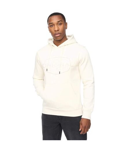 Mens Traptons Hoodie White Crosshatch