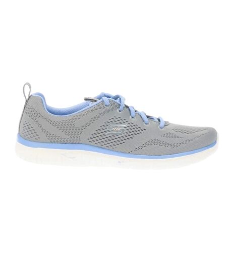 Womens/ladies virtue kind favor contrast trainers grey/blue Skechers