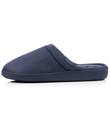 Isotoner Chaussons Mules homme velours ultra doux, semelle ergonomique soutien plantaire, mousse à mémoire forme