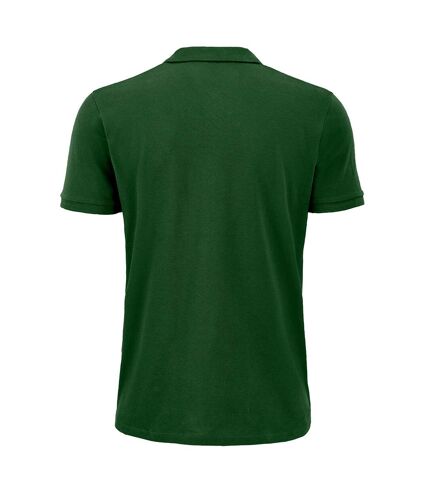 SOLS Mens Planet Pique Organic Polo Shirt (Bottle Green)