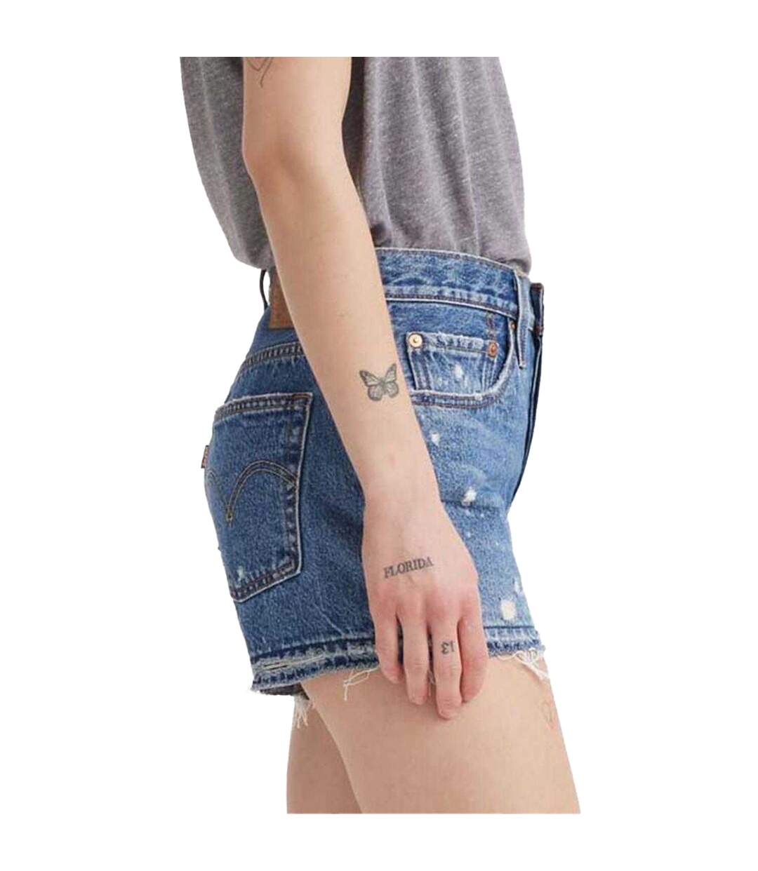 Short Style Déchirée Original Femme Bleu Levis-4