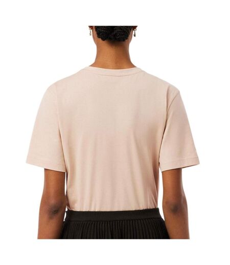 T-shirt beige femme lacoste relaxed