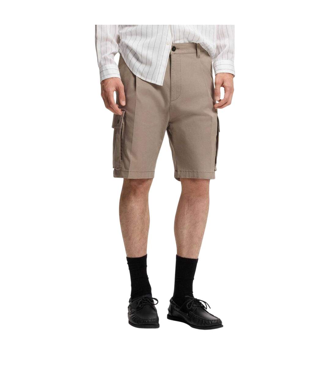 Short À Poches Homme Marron Hugo-4
