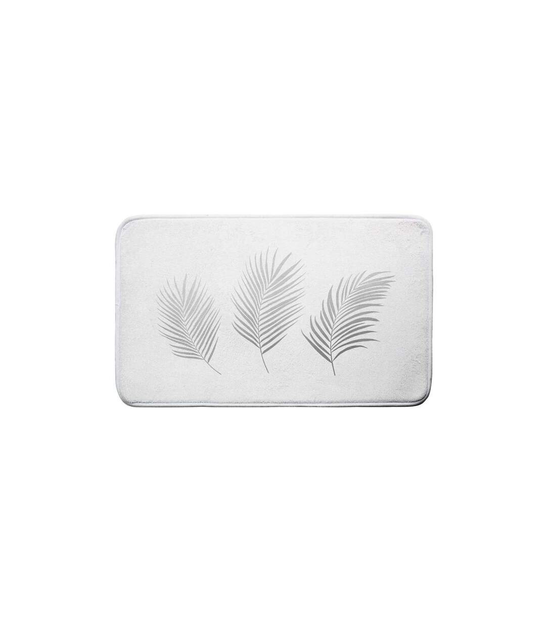 Tapis de Bain Imprimé Orbella 45x75cm Blanc & Argent-1