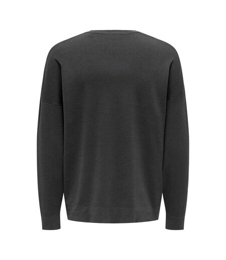 Mens Crew Neck Relaxed Fit Sweatshirt Magnet Only