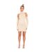 Robe Courte Motif/style Usé Femme Beige Gris Missy Empire-1