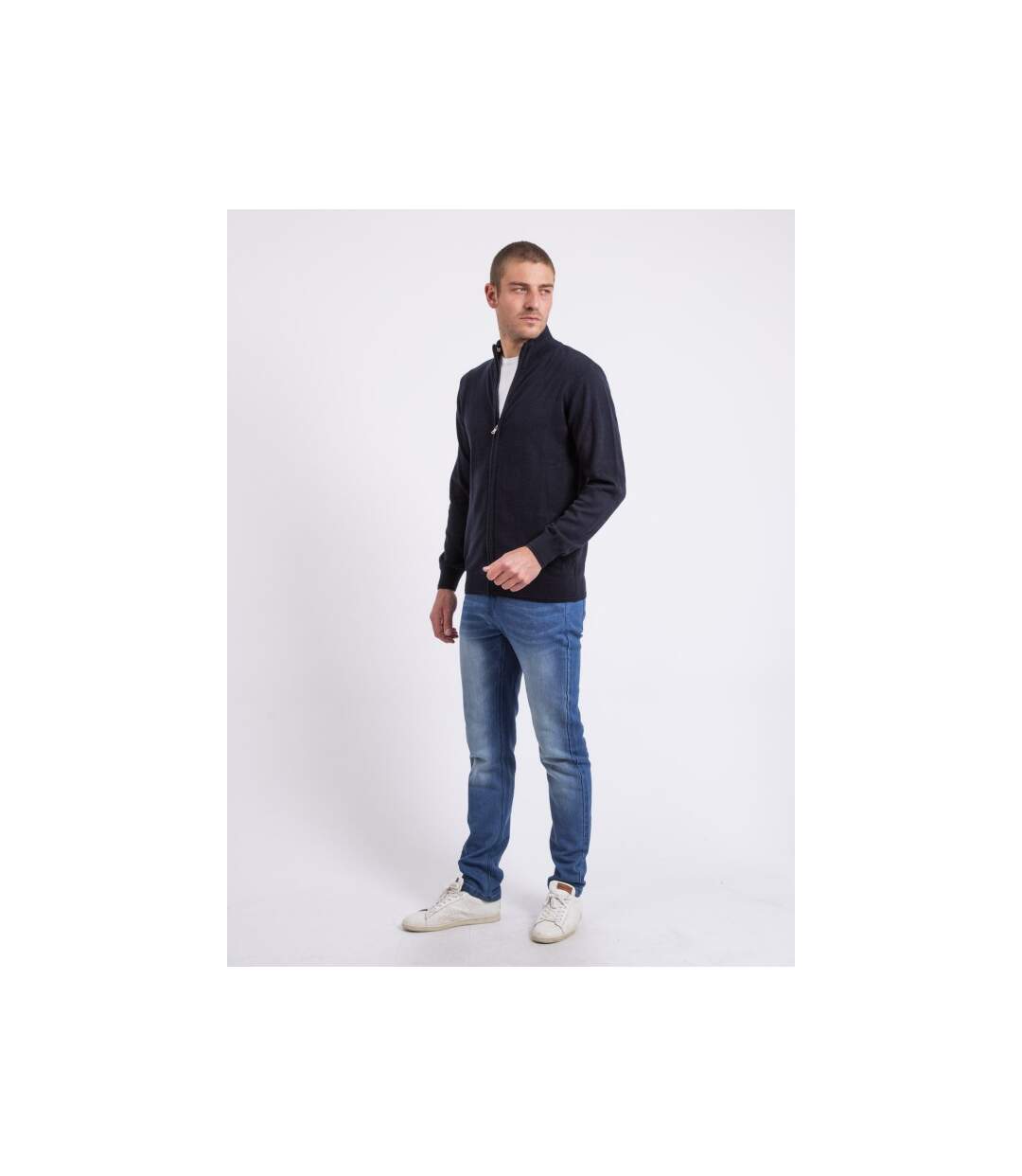 Gilet zippé col montant coton AXELOU-4