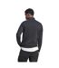 Mens 3 Stripes Quarter Zip Long-sleeved Sweatshirt Black White Adidas-1