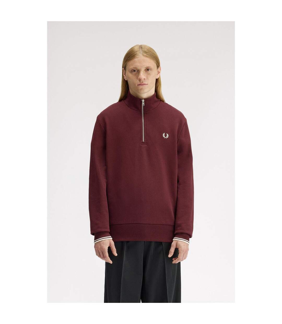 Sweat Motif/style Logo Homme Pourpre Fred Perry-3