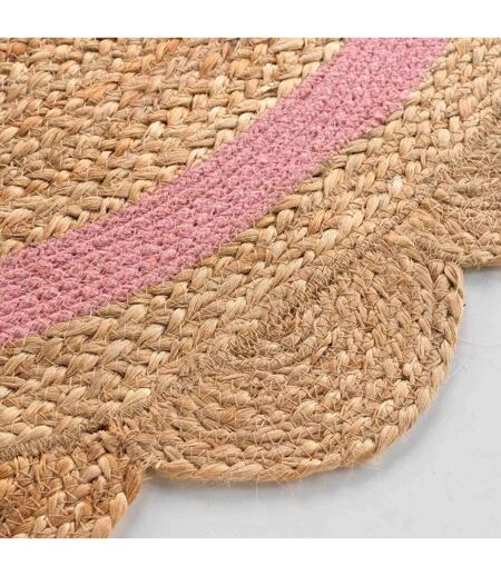Tapis Déco Enfant Rond Rosaly 90cm Beige