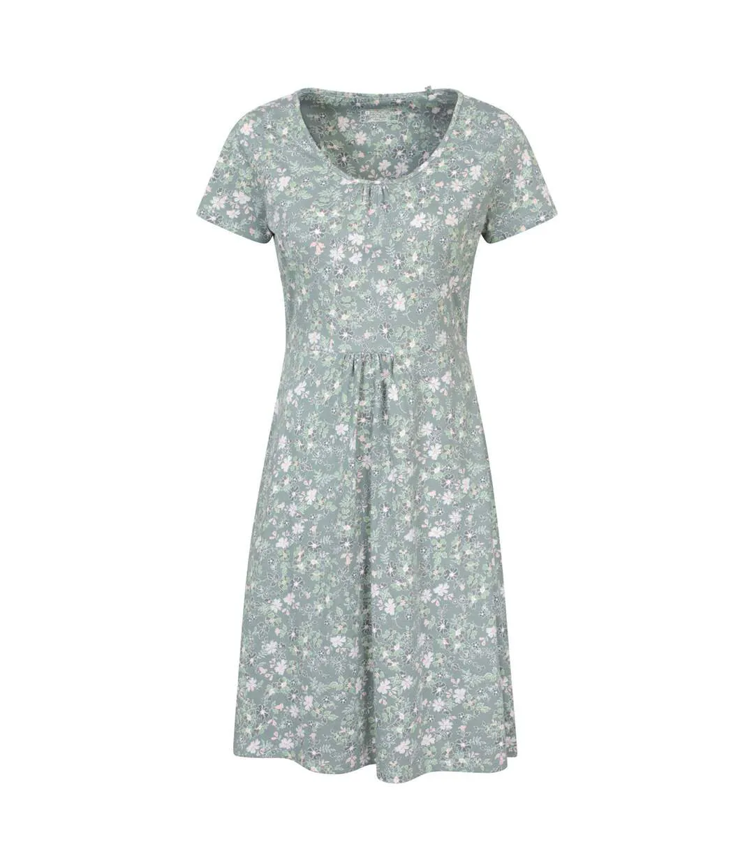 Robe Patineuse Motif/style Floral Essentials Lora Femme Vert Pâle Mountain Warehouse-1