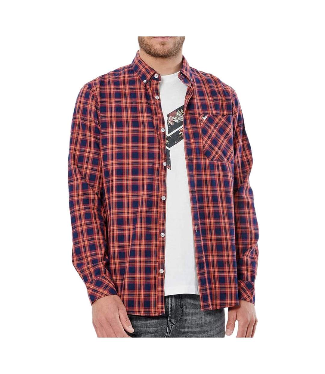 Chemise rouge/marine homme kaporal cory-1