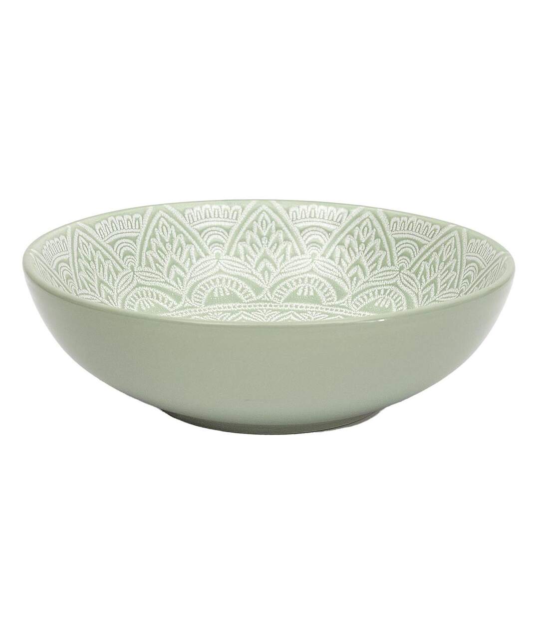 Lot de 6 Assiettes Creuses Sahara 18cm Vert-1