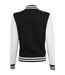 Blouson D'université Femme Noir Blanc Build Your Brand-2