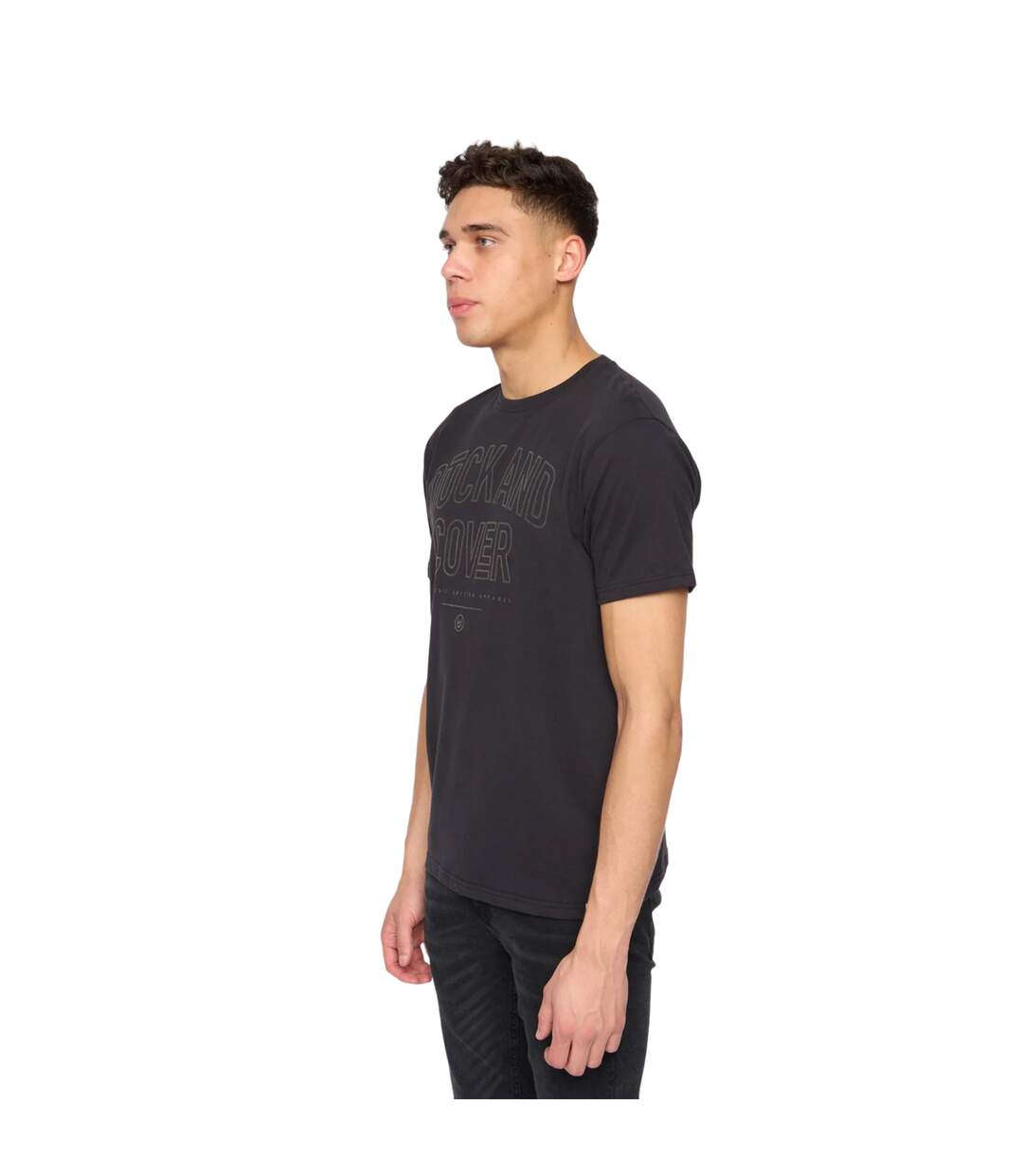 Mens lemonport t-shirt black Duck and Cover-3