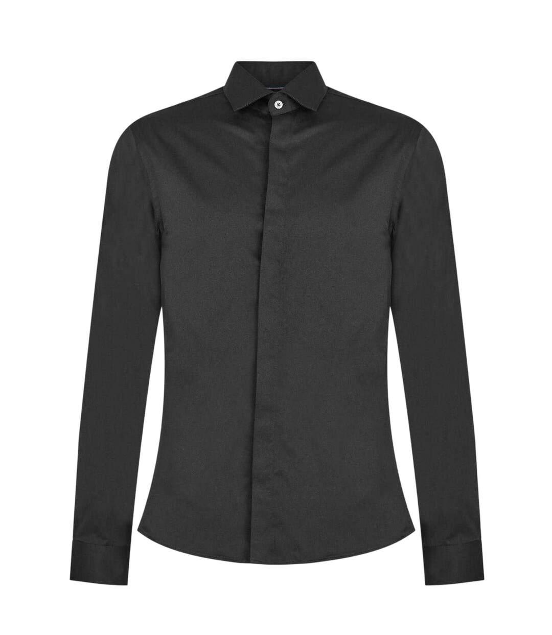 Mens Sateen Skinny Shirt Black Without Prejudice-2