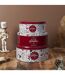 Lot de 3 Boîtes en Métal Mes Petites Gourmandises 25cm Rouge-5