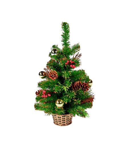 Dressed tree 60cm green/red Premier