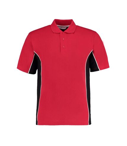 GAMEGEAR Mens Track Classic Polo Shirt (Red/Black/White)