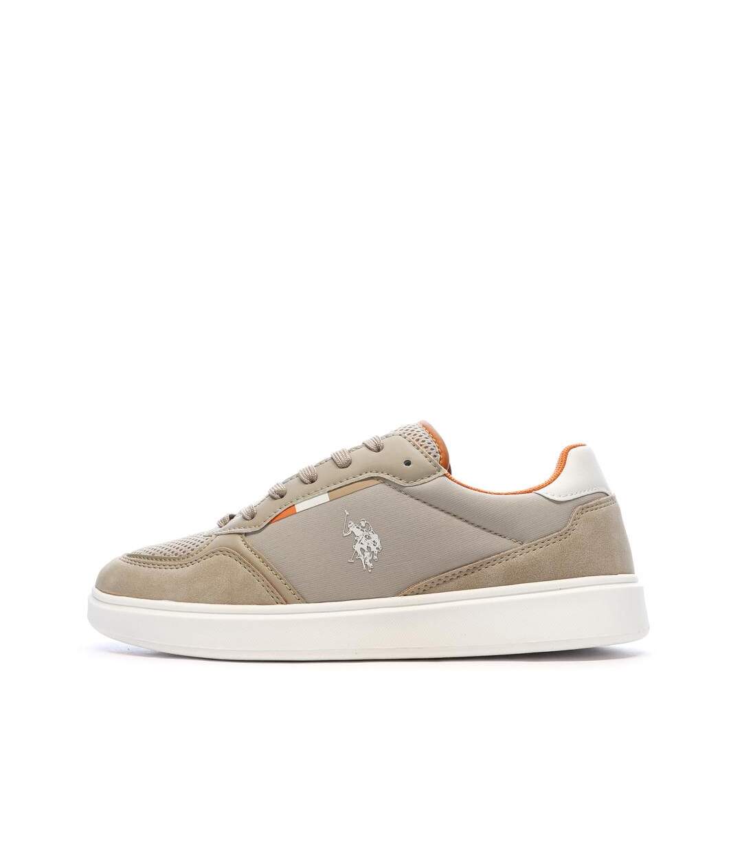 Baskets beiges/oranges homme us polo assn sneaker-1