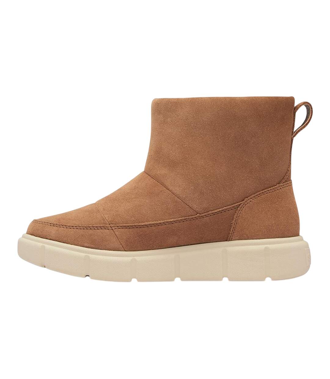 Womens/ladies Explorer Suede Ankle Boots Tan Chalk Sorel-2