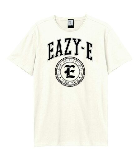 T-shirt Compton Crest Adulte Vieux Blanc Amplified