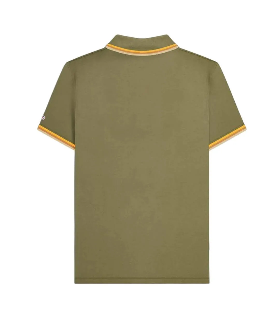 Mens Triple Tipped Polo Shirt Khaki Navy Gold Lambretta-2