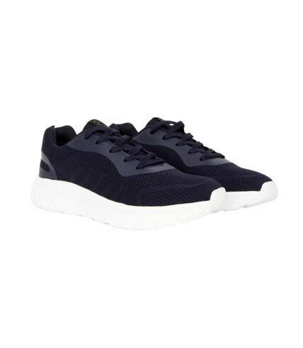 Mens lennart trainers bleu marine / blanc Crosshatch