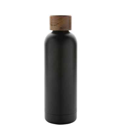 Recycled stainless steel 500ml bottle one size black XD Collection