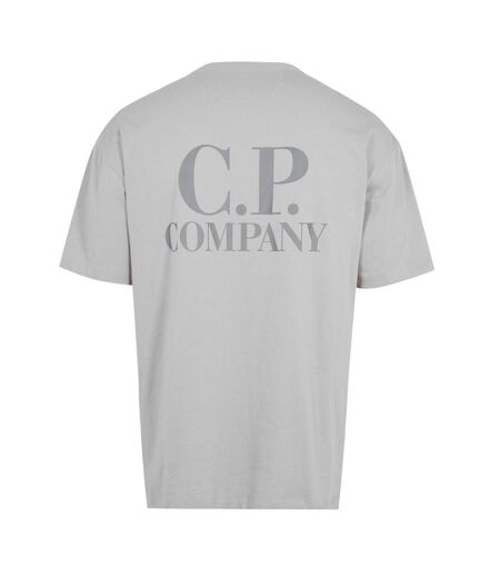 T-shirt Décontracté Motif/style Double Logo Homme Argenté C.P. Company