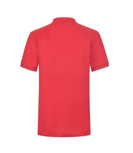 Fruit of the Loom Mens 65/35 Heavyweight Polo Shirt (Red)
