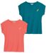 Lot de 2 Tee-Shirts Coton Unis-1