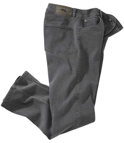 Šedé strečové džíny rovného střihu Regular