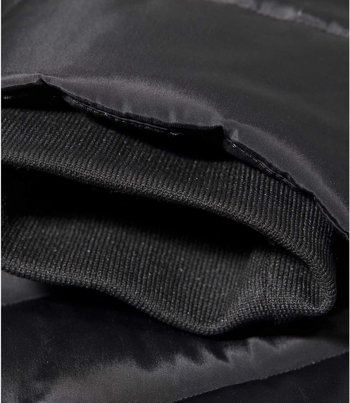 Women's Black Hooded Puffer Jacket - Water-Repellent - Full Zip Atlas For Men
