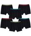 Men's Pack of 6 Black Stretch Boxer Shorts 